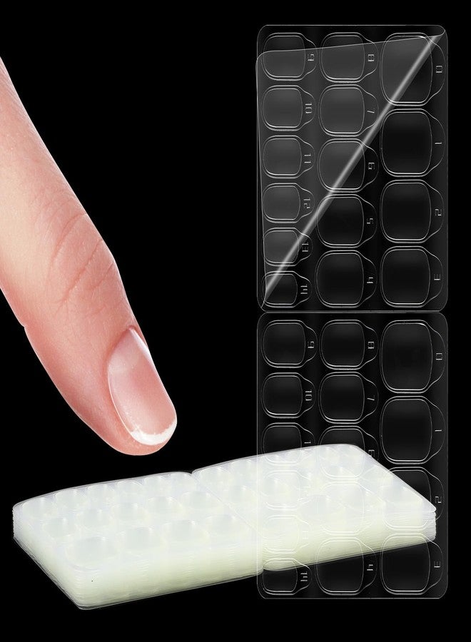 Larrel Nail Jelly Sticker,15 Shoots 450 PCS Transparent Sticky Tabs Press on Nails Double Sided Adhesive False Tips to Fit Most Nail Bed Adhesive False Nails - Image 1